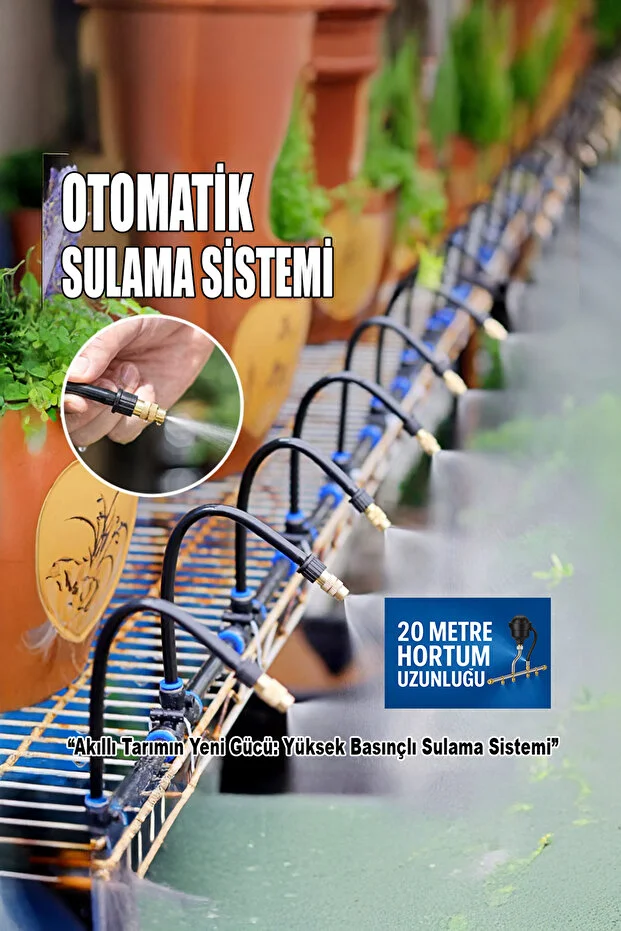 360 Derece dönebilen 20 metre Sulama Sistemi